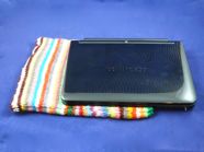 knitted striped netbook bag